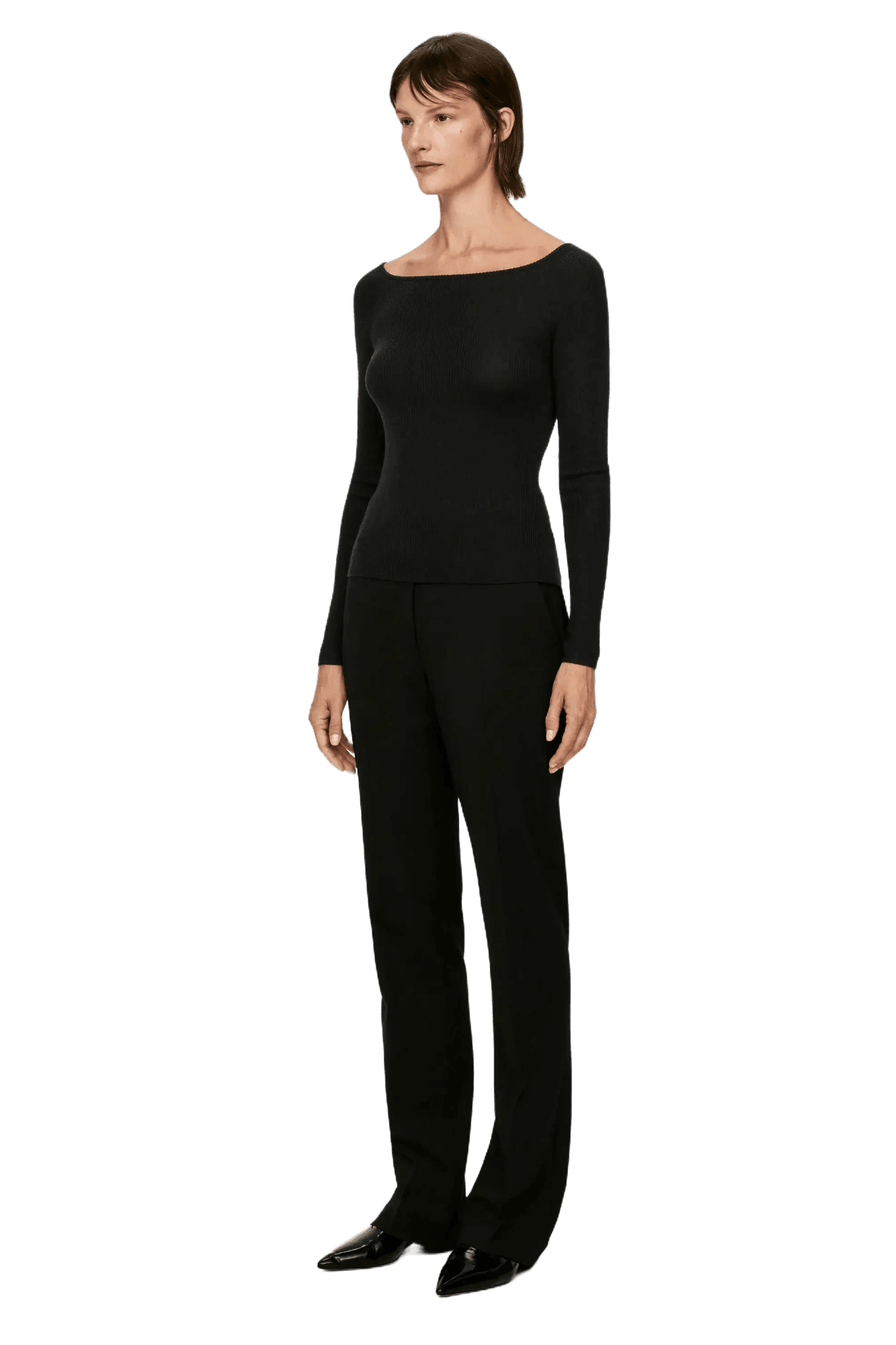 Arket Women's Wool Blend Off-Shoulder Top